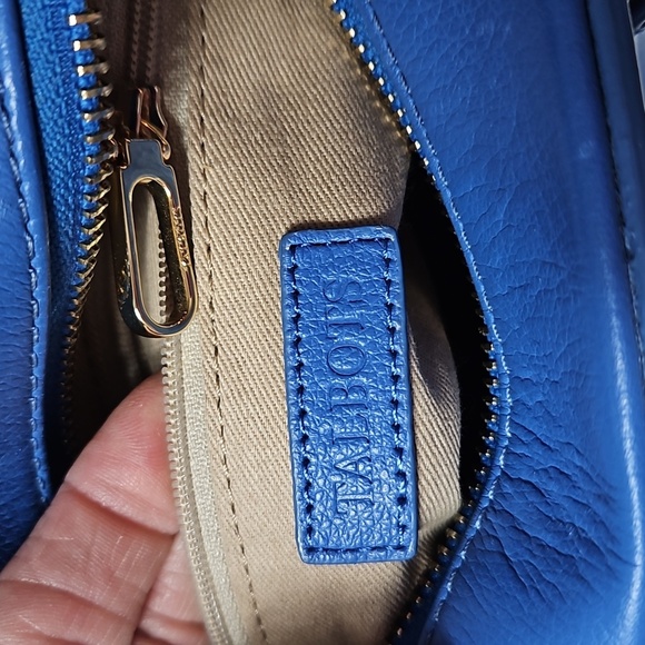 TALBOTS RAFFIA HANDBAG IN BLUE - Picture 8 of 8